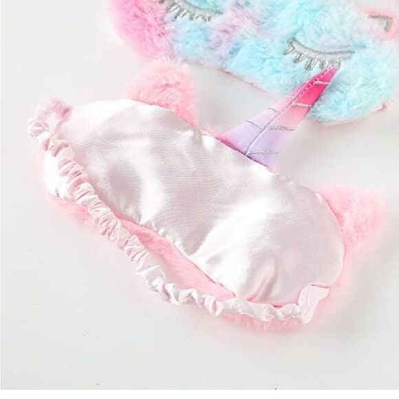 NWT Cute Unicorn Sleep Eye Mask for Sleeping Soft Plush Eyeshade for Wom… - Picture 3 of 6